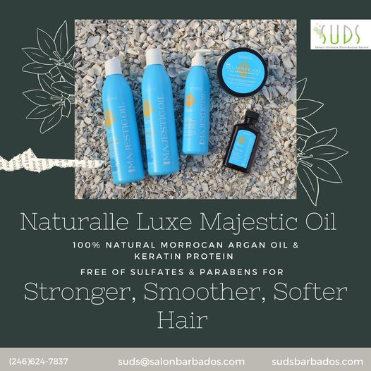 Naturally Luxe Majestic Oil products use 100% natural morrocan argan oil and keratin proteins. Leaving you with silky so…