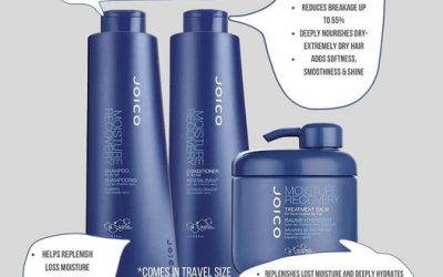 Try Joico’s moisture Recovery line for dry, thirsty hair. This formula will help replenish the moisture in those strands…