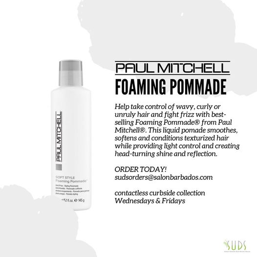 Tame frizz and style curls with Paul Mitchell’s styling pommade….