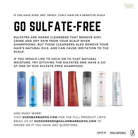 Protect the moisture in your hair by switching to one of our many sulfate-free shampoos! Great for dry, dyed or curly ha…